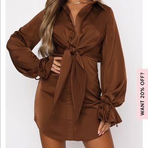 White fox boutique split second mini dress